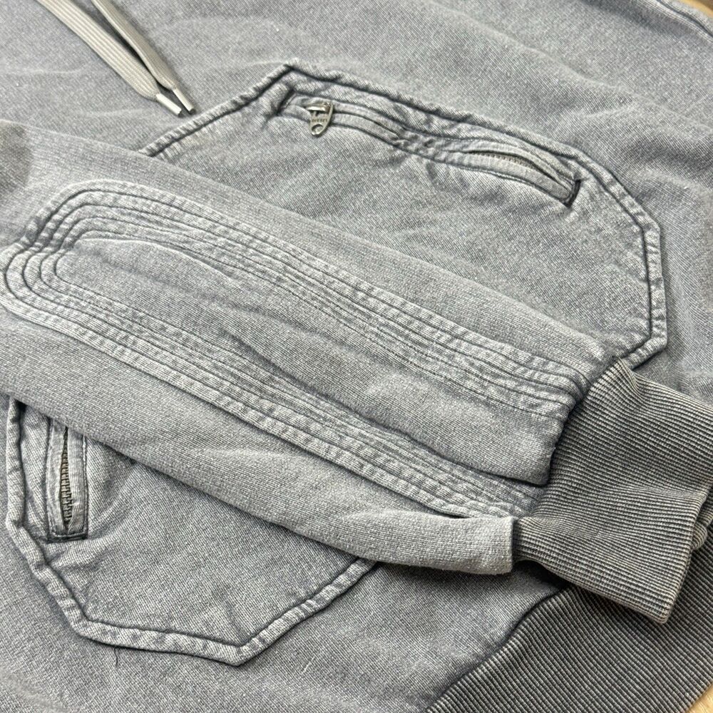 VTG Y2k Diesel Hoodie Men Small Gray Avant garde  Grunge Military Style Skater - Picture 4 of 9
